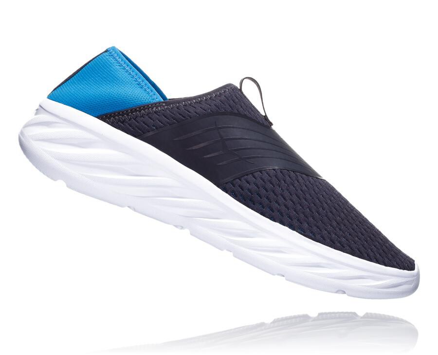 Hoka One One Mens Sandals - ORA Recovery - Navy/White - WPZO74680